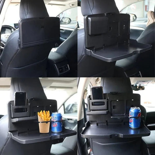 Car Backseat Food Travel Dining Meal & Snack Tray & Cup Holder
