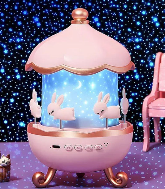 LED Bunny Carousel Table Lamp