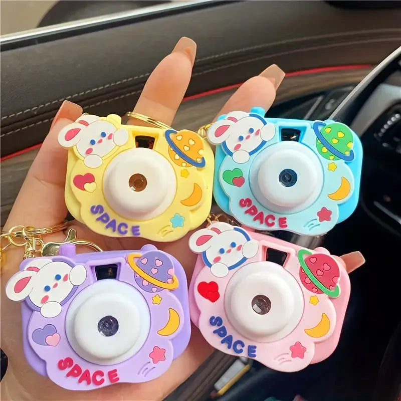 Camera projector key chain